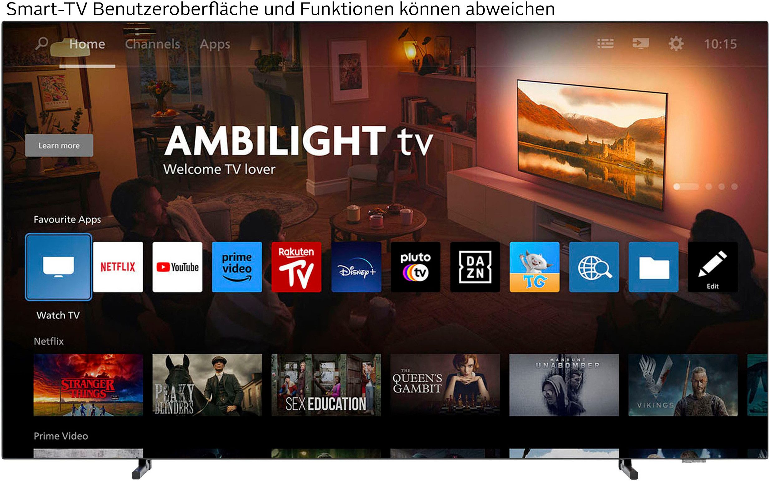 Philips 65OLED760/12 OLED-Fernseher (164 cm/65 Zoll, 4K Ultra HD, Smart-TV)