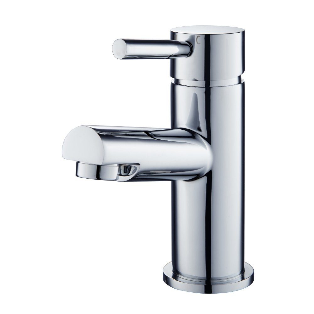 HOME DELUXE Waschtischarmatur FLOWY - 15 x 5,2 x 11 cm (inkl. Armatur & Flexschlauch) Waschbeckenarmatur in Chrome, Badarmatur, Wasserhahn – Bild 3 von 3