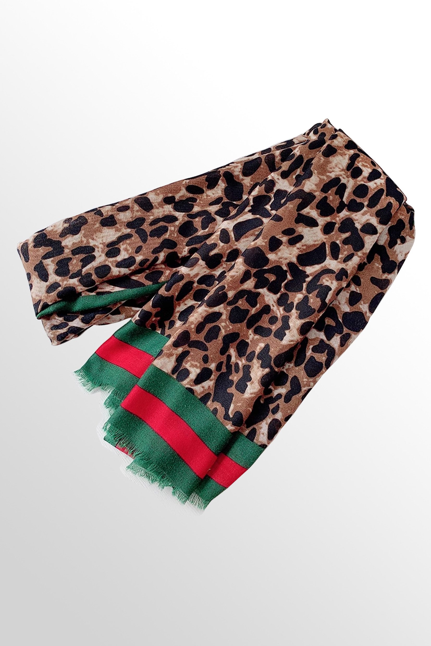 FS Collection Modeschal Damen Leopardenmuster Schal – Weich, Leicht & Vielseitig, 100% Polyester – weich, leicht & formbeständig