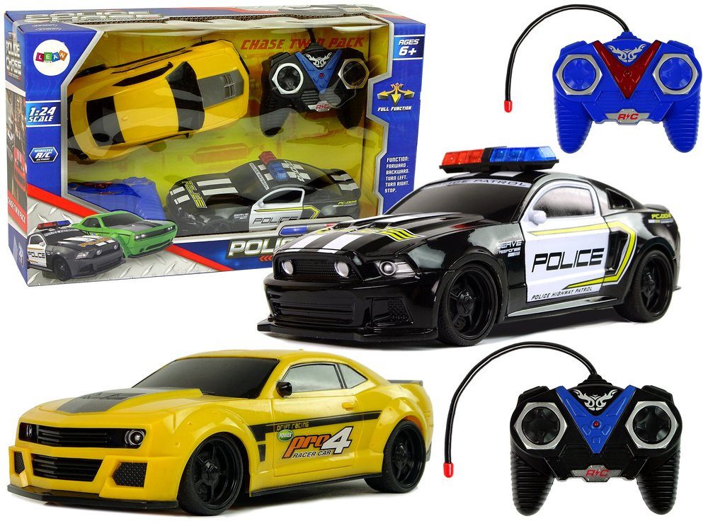 Wisam RC-Auto Cars R/C Police Pursuit Patrol Yellow Sports Car Pilots