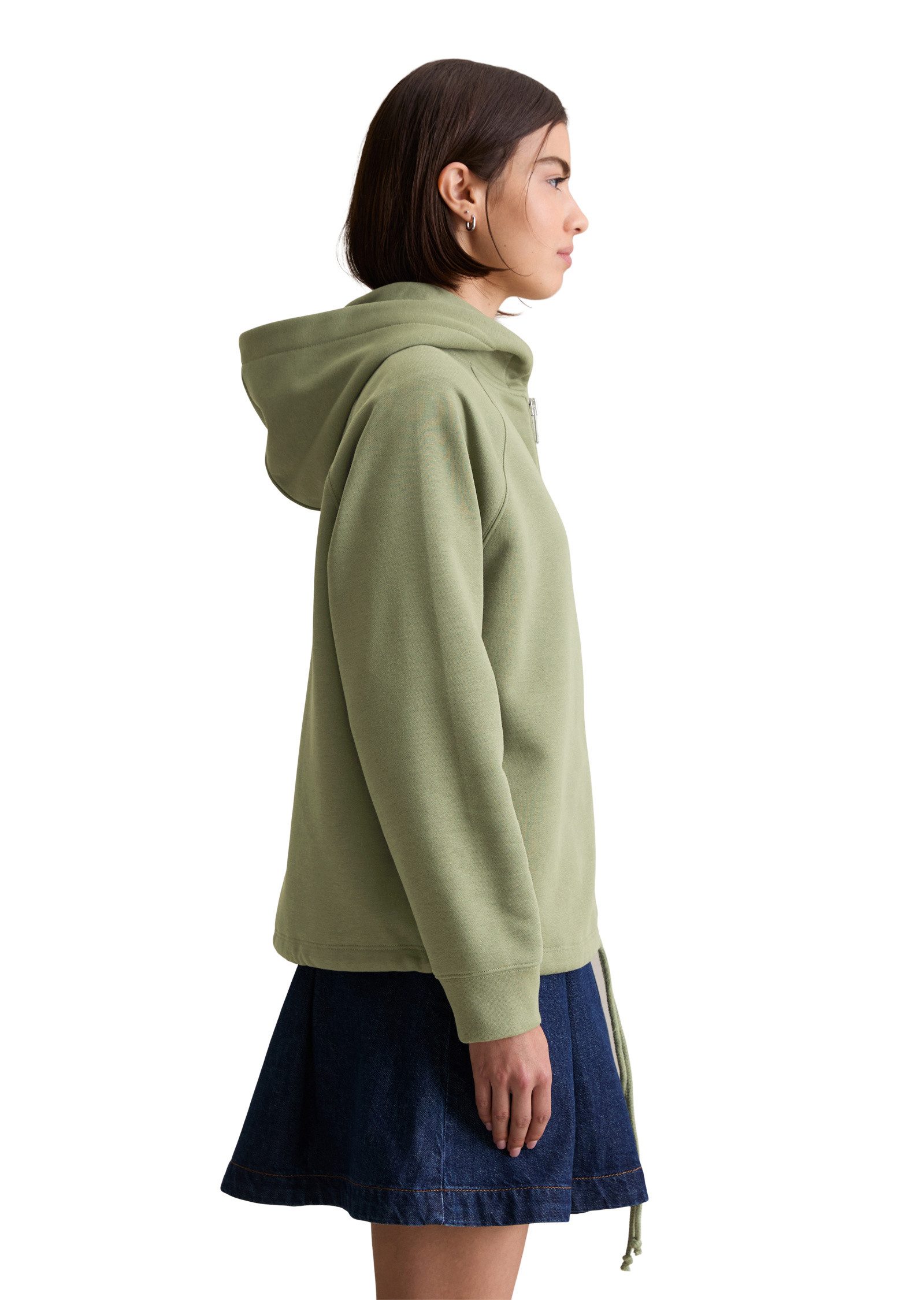 Marc O'Polo DENIM Sweatjacke aus softem Bio-Baumwolle-Mix günstig online kaufen