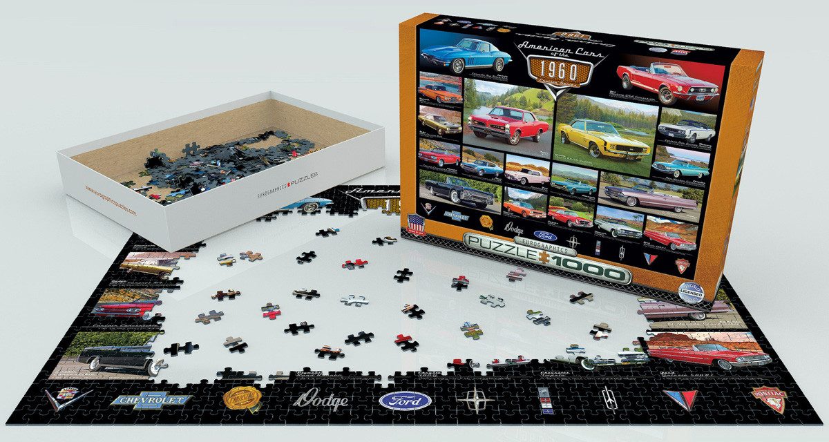 Puzzle 1000 Teile Puzzle - Puzzle - US-Cars der 60er Jahre - Traumwagen, Pu günstig online kaufen