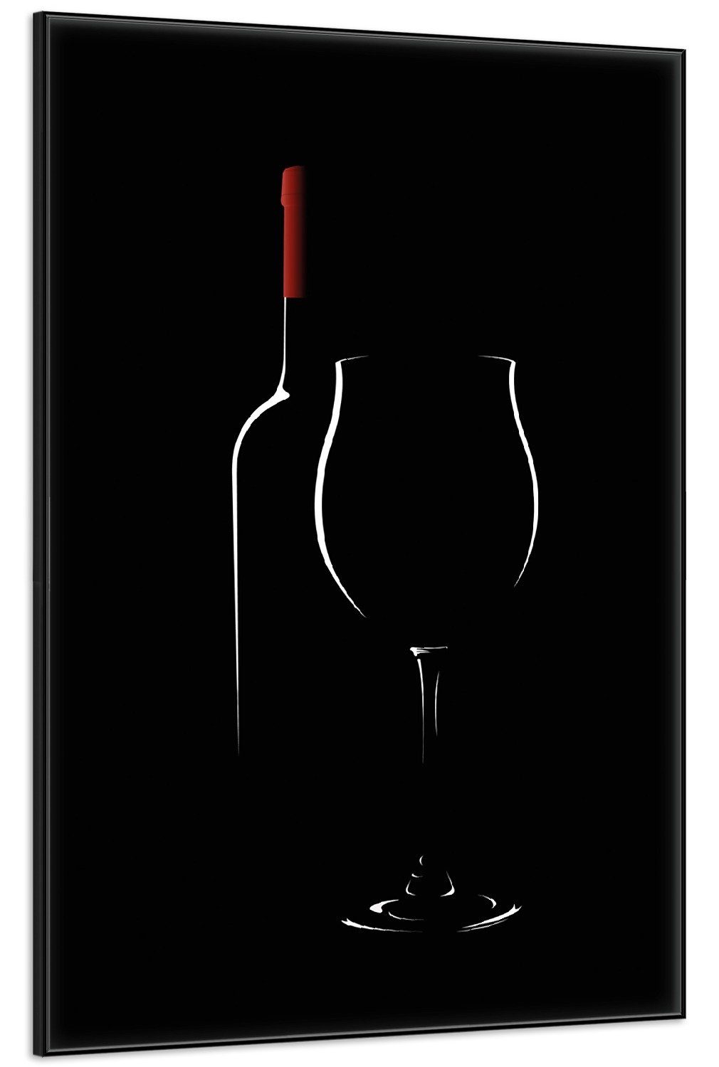 Wallario Poster, Rotwein bei Nacht, in günstig online kaufen