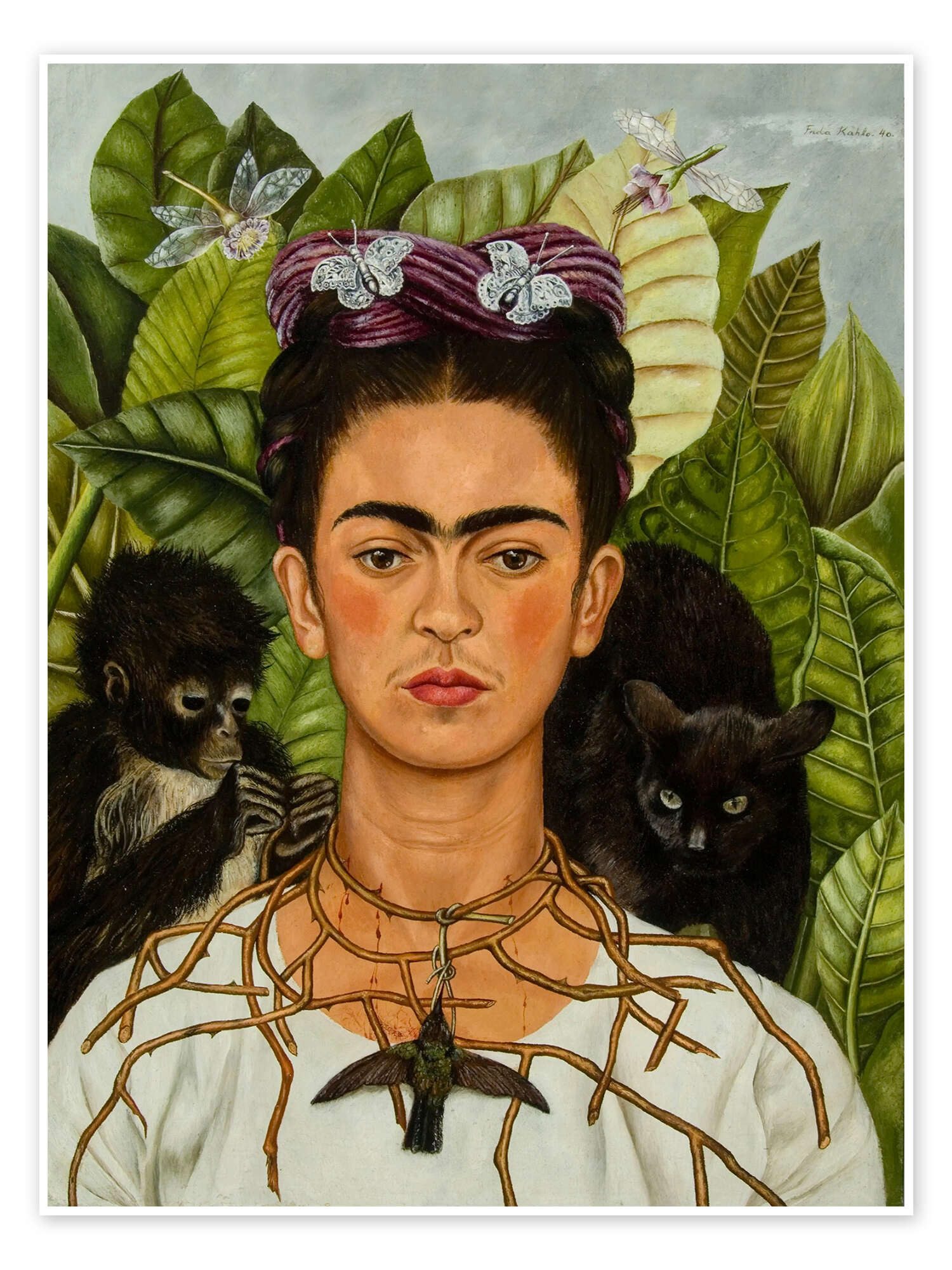 Posterlounge Poster Frida Kahlo, Selbstporträt mit günstig online kaufen