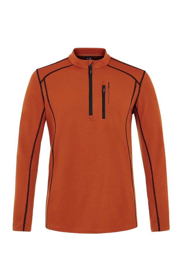 Rollkragenshirt PRTKURANO 1/4 zip top Umberorange