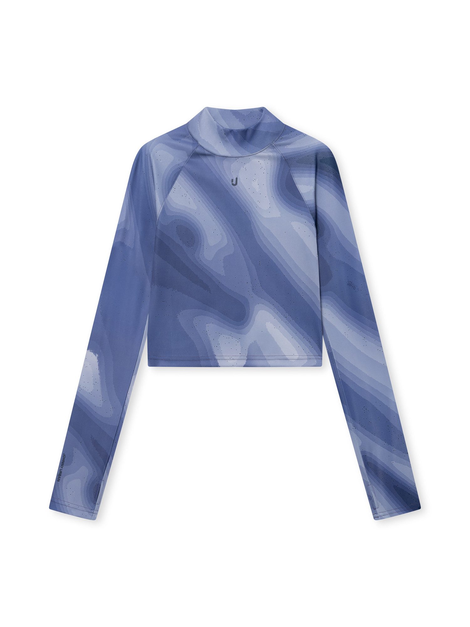 Johnny Urban Longsleeve Amber Cropped Longsleeve (1-tlg) Enges, cropped Langarmshirt mit Stehkragen & Daumenlöchern