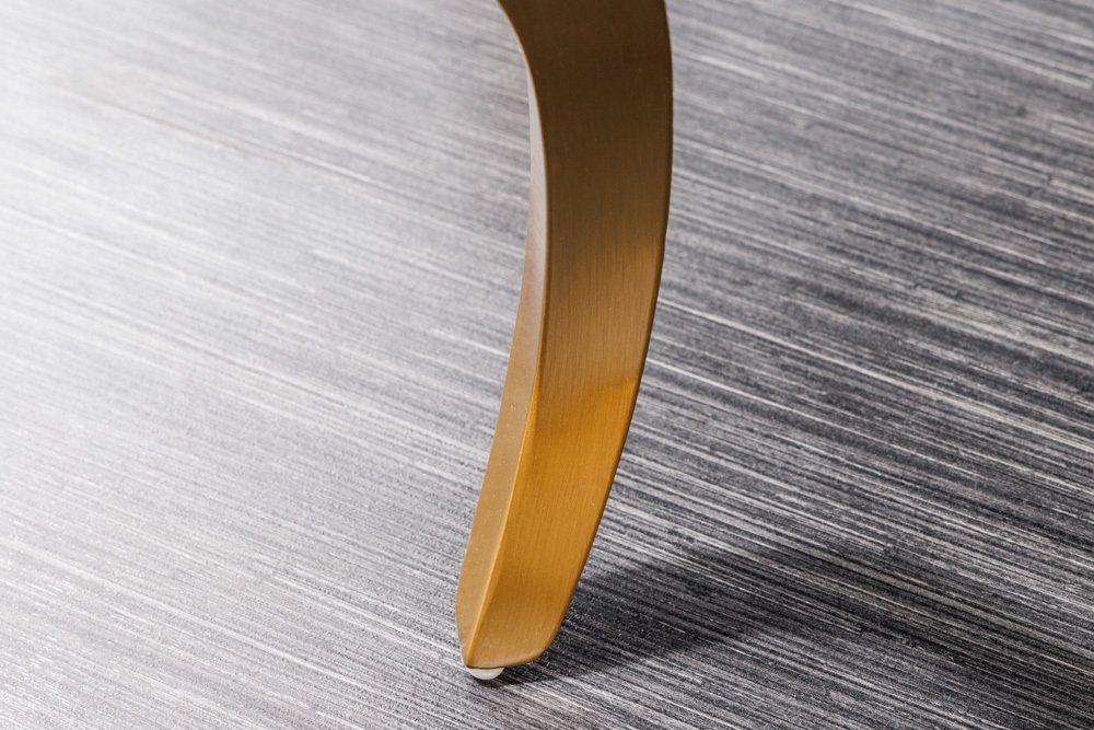 riess-ambiente Polsterstuhl MODERN BAROCK grau · gold · Samt (Einzelartikel, St), Metall 1 · / Chesterfield-Steppung Esszimmer