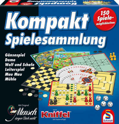 Schmidt Spiele Spiel, Familienspiel 150er Spielesammlung blau Kompakt 49188