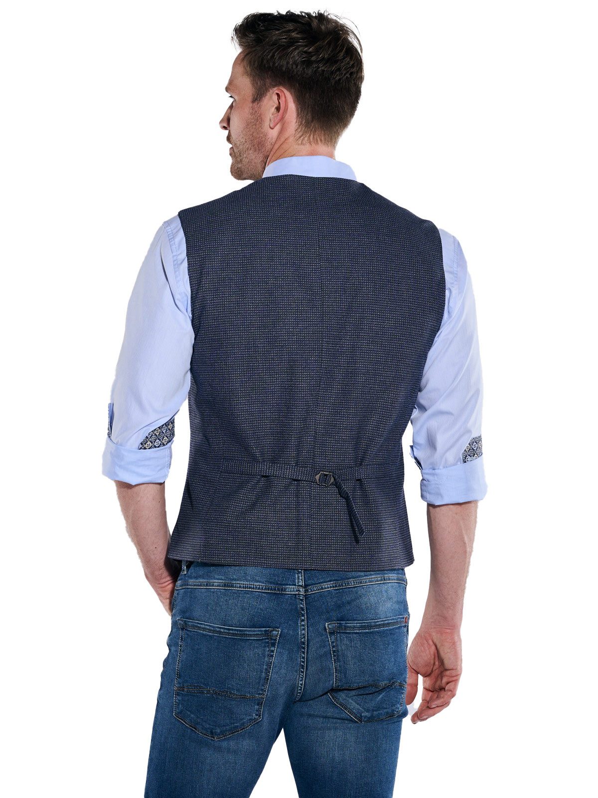 Engbers Anzugweste engbers Herren Sakko-Weste strukturiert, Saphirblau günstig online kaufen