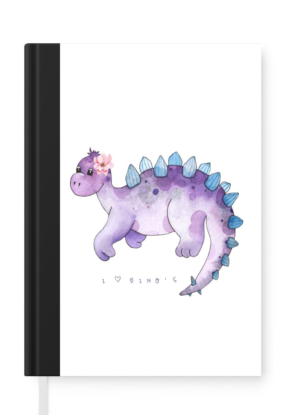 MuchoWow Notizbuch Dinosaurier - Kinderzimmer - Zitat - Mädchen - Kinder - Rosa - Kind, Journal, Merkzettel, Tagebuch, Notizheft, A5, 98 Seiten, Haushaltsbuch