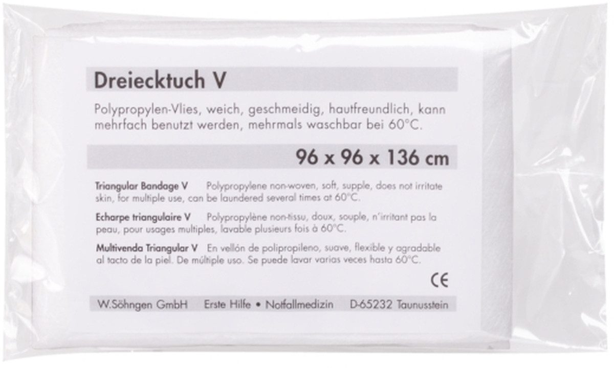 Söhngen Erste-Hilfe-Set Dreiecktuch V reinweiß 96x96x136cm