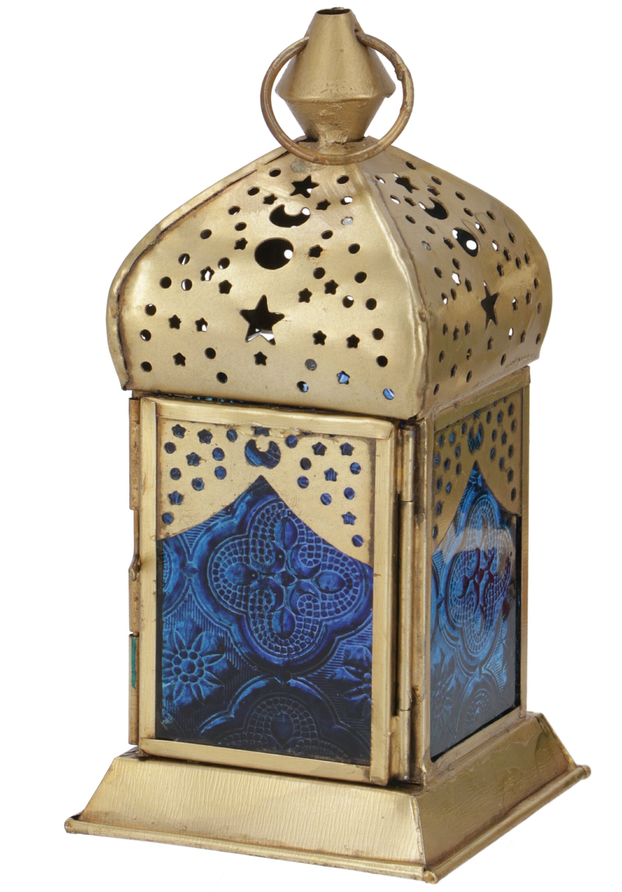 Guru-Shop Kerzenlaterne Orientalische Metall/Glas Laterne in.. günstig online kaufen