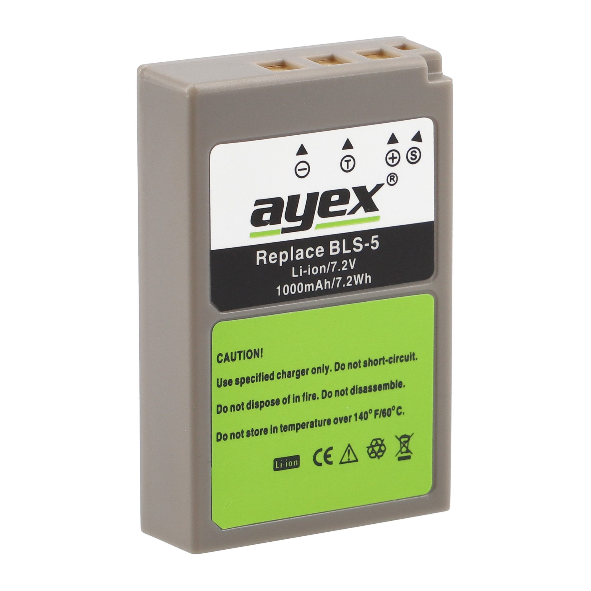 ayex BLS5 Akku für zB. Olympus OM-D EM10 Mark IV PEN E-P5 E-PL9 PEN-F Kamera-Akku