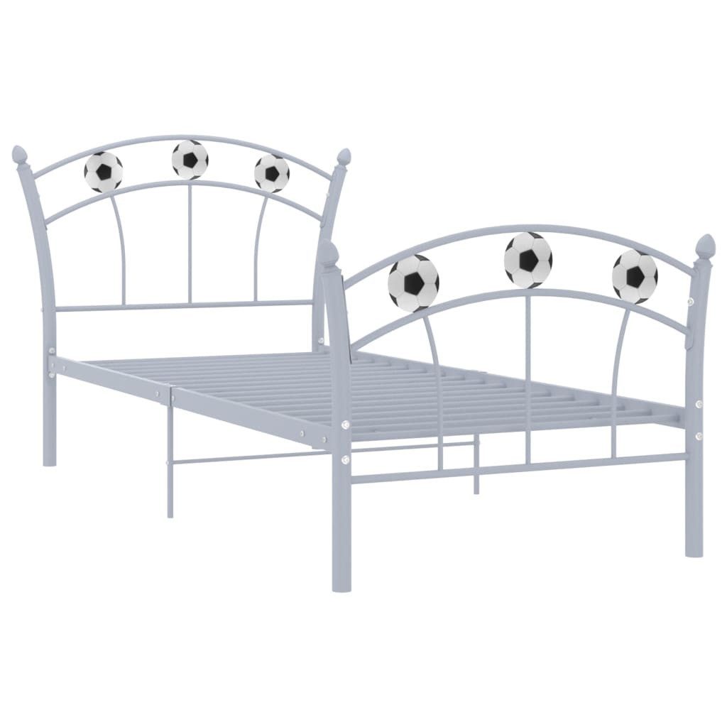 Einzelbett Mit Fußball-design Grau Metall 90x200 Cm günstig online kaufen