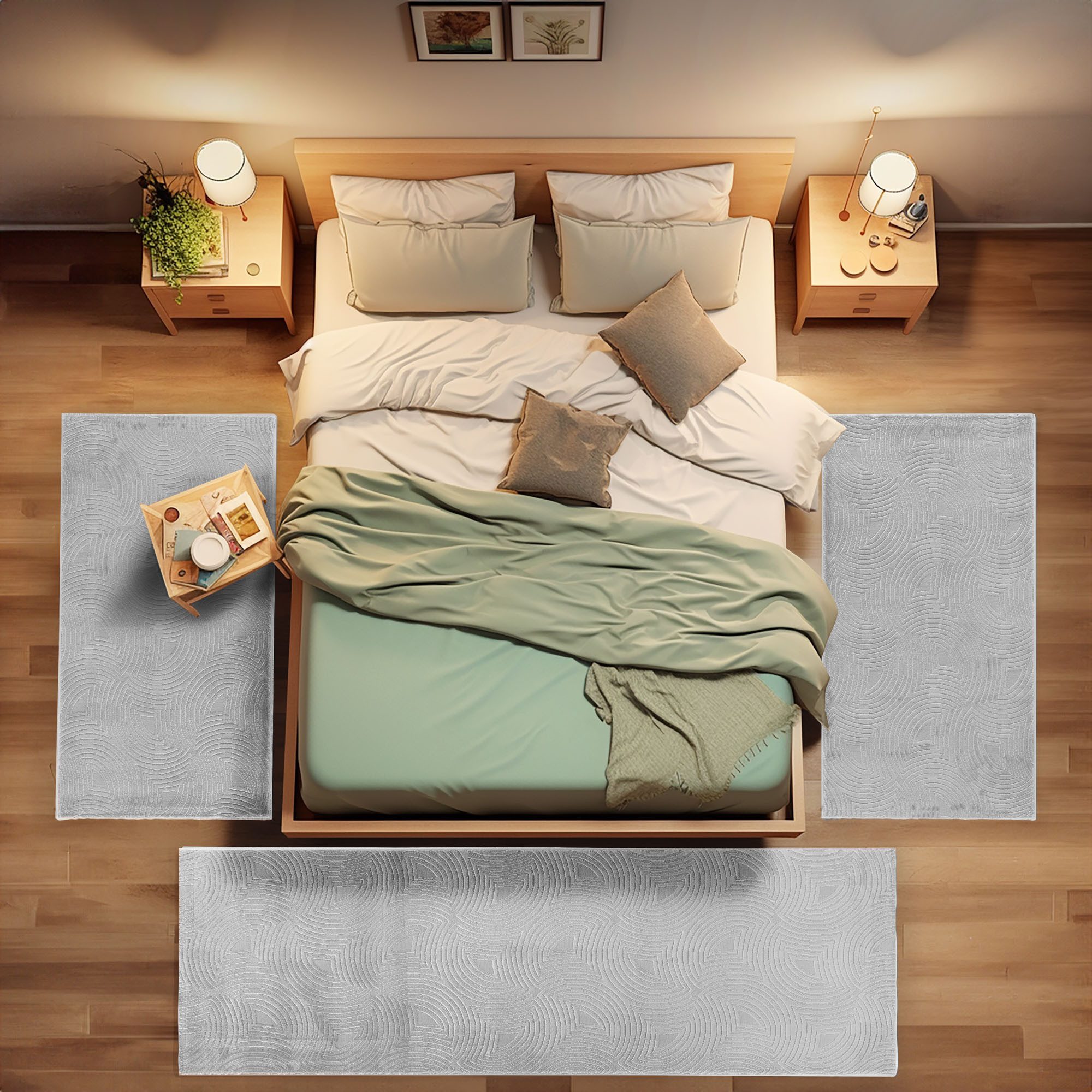 Carpettex Kurzflor-Bettumrandung Skandinavisches Boho Muster, Höhe 12 mm, ( günstig online kaufen