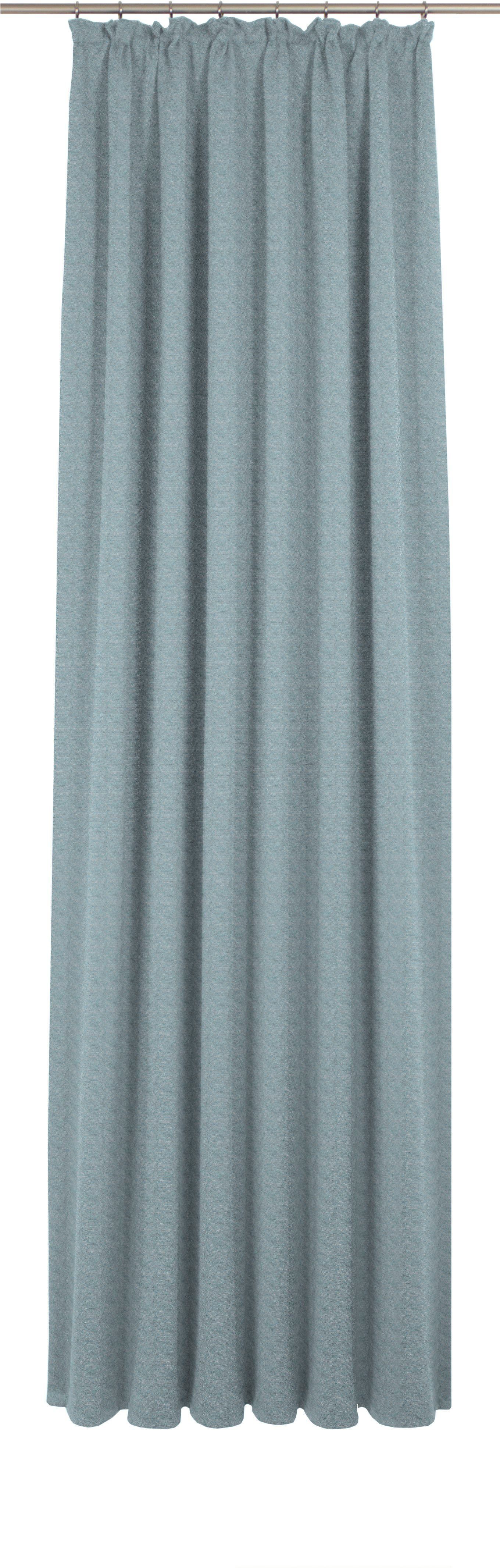 Vorhang Torbole, Wirth, Kräuselband (1 St), blickdicht, nach Maß blau | Fertiggardinen