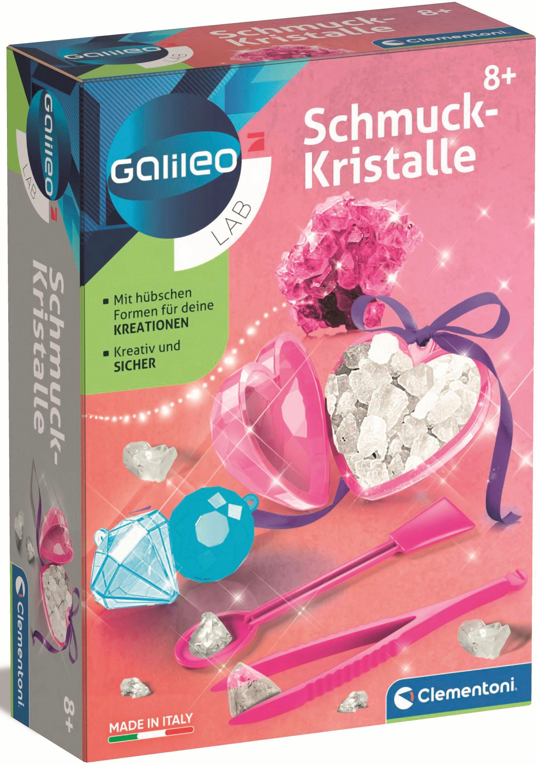 Clementoni® Experimentierkasten Galileo, Schmuckkristalle, Made in Europe günstig online kaufen