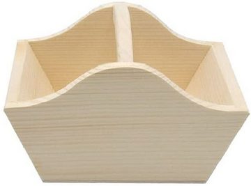 MyBer® Holzkiste Korb Körbchen aus Holz Holzkiste Holzbox Holz PM_PO255D_M, Fichte, Handarbeit, Made in Europe