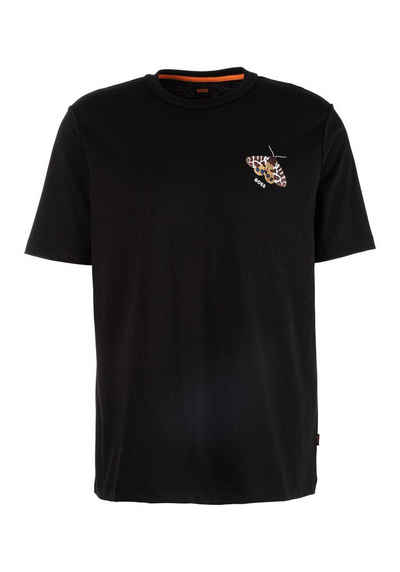 BOSS ORANGE T-Shirt TeeButterflyBoss mit Print auf der Brust Schmetterling oder Schriftzug