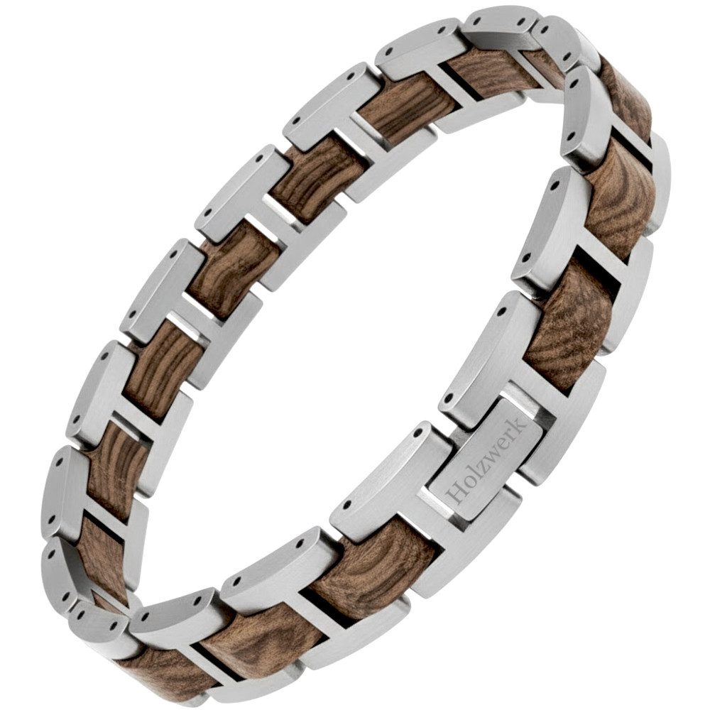 Edelstahlarmband Designer Holz Armband, Armkette Gliederarmband