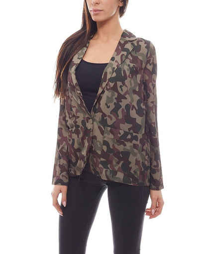 NA-KD Kurzblazer »NA-KD Fashion Blazer lockere Damen Party-Jacke im Army-Look Freizeit-Jacke Camouflage«