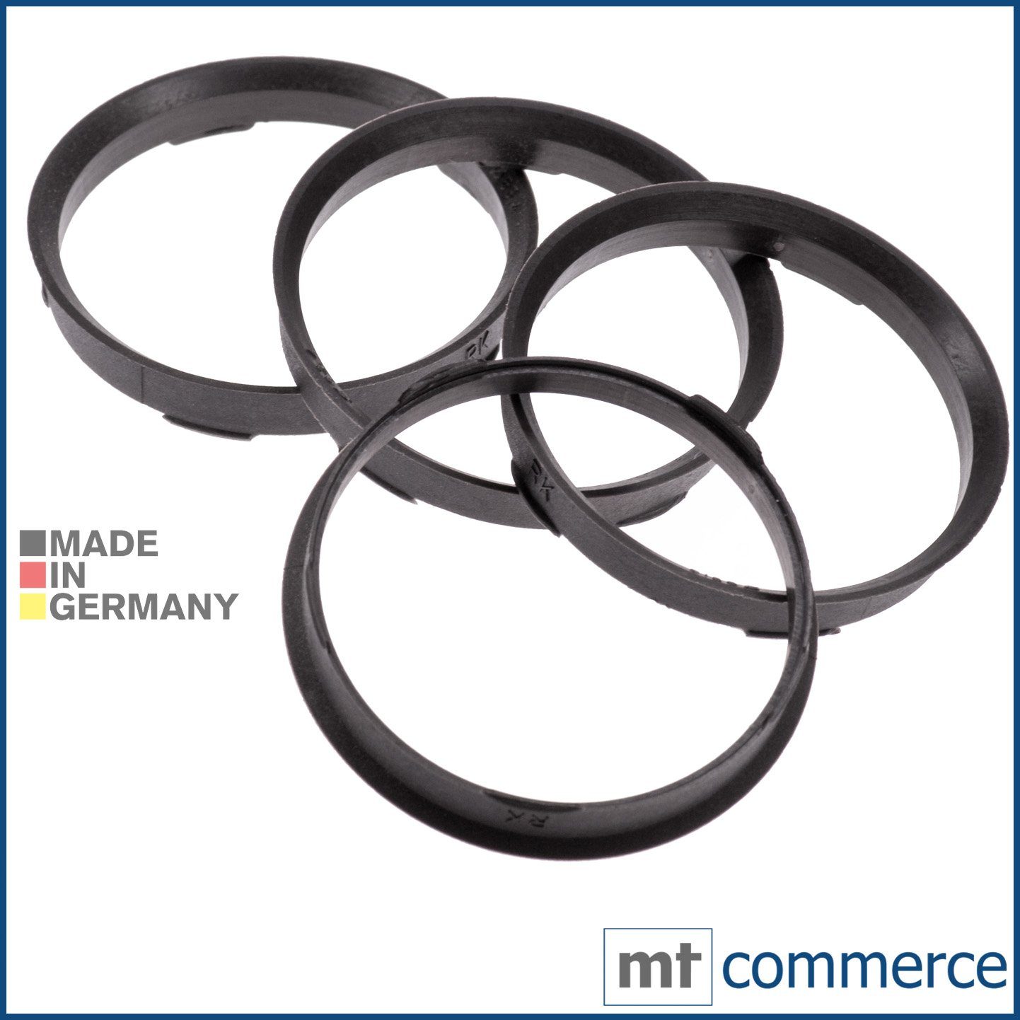 RKC Reifenstift 4X Zentrierringe Dunkelbraun Felgen Ringe Made in Germany, Maße: 67,0 x 63,4 mm