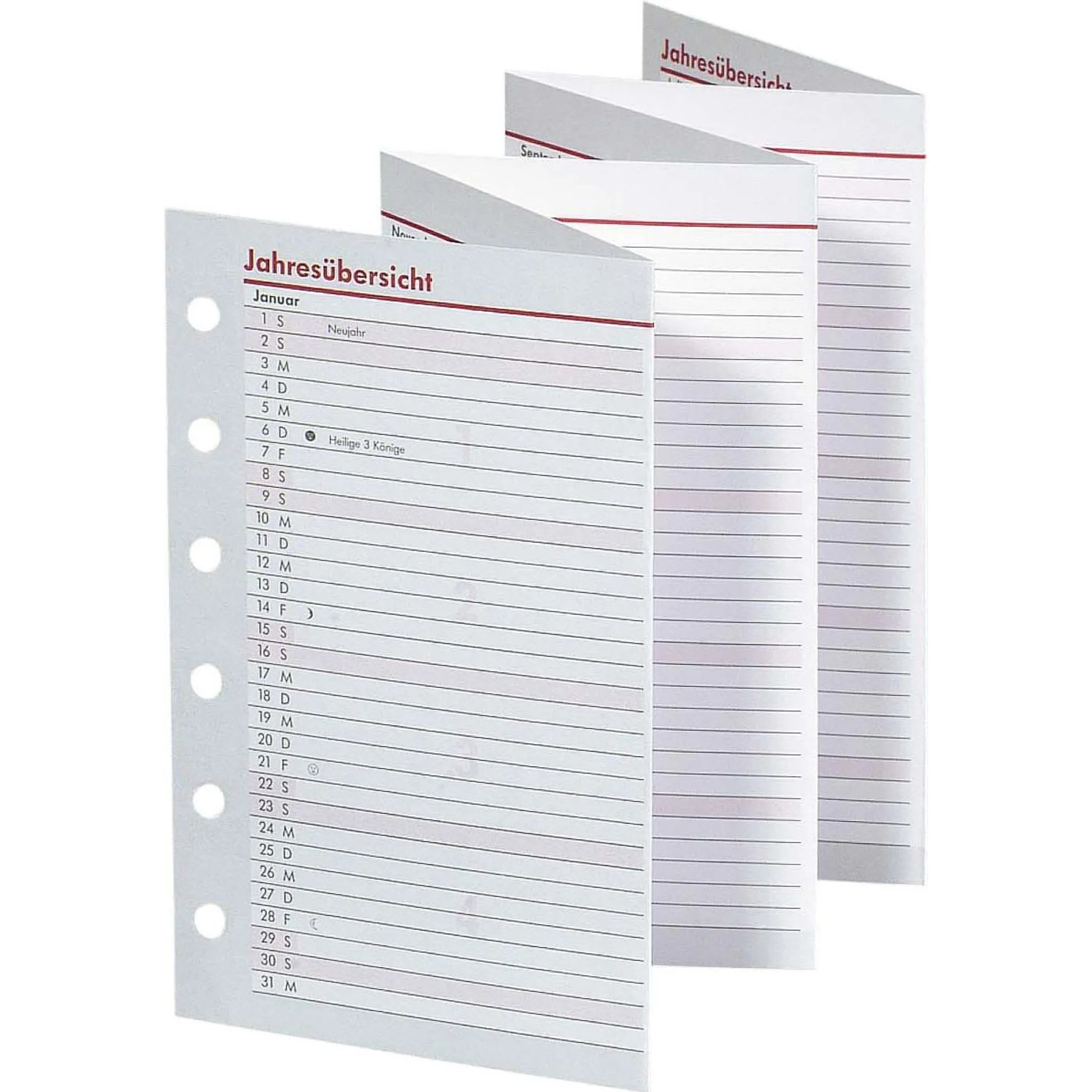 bsb-obpacher Terminkalender BSB Timer Faltkalender A7 Jahresübersicht Leporello 2027 (02-0285)