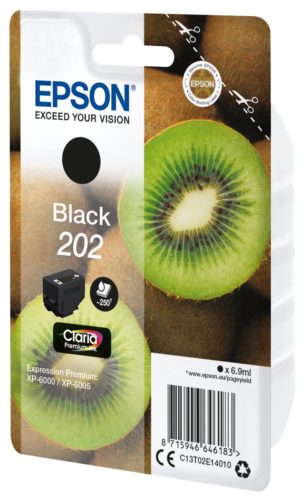 Epson Tintenpatrone 202 Black (250 Seiten) Tintenpatrone