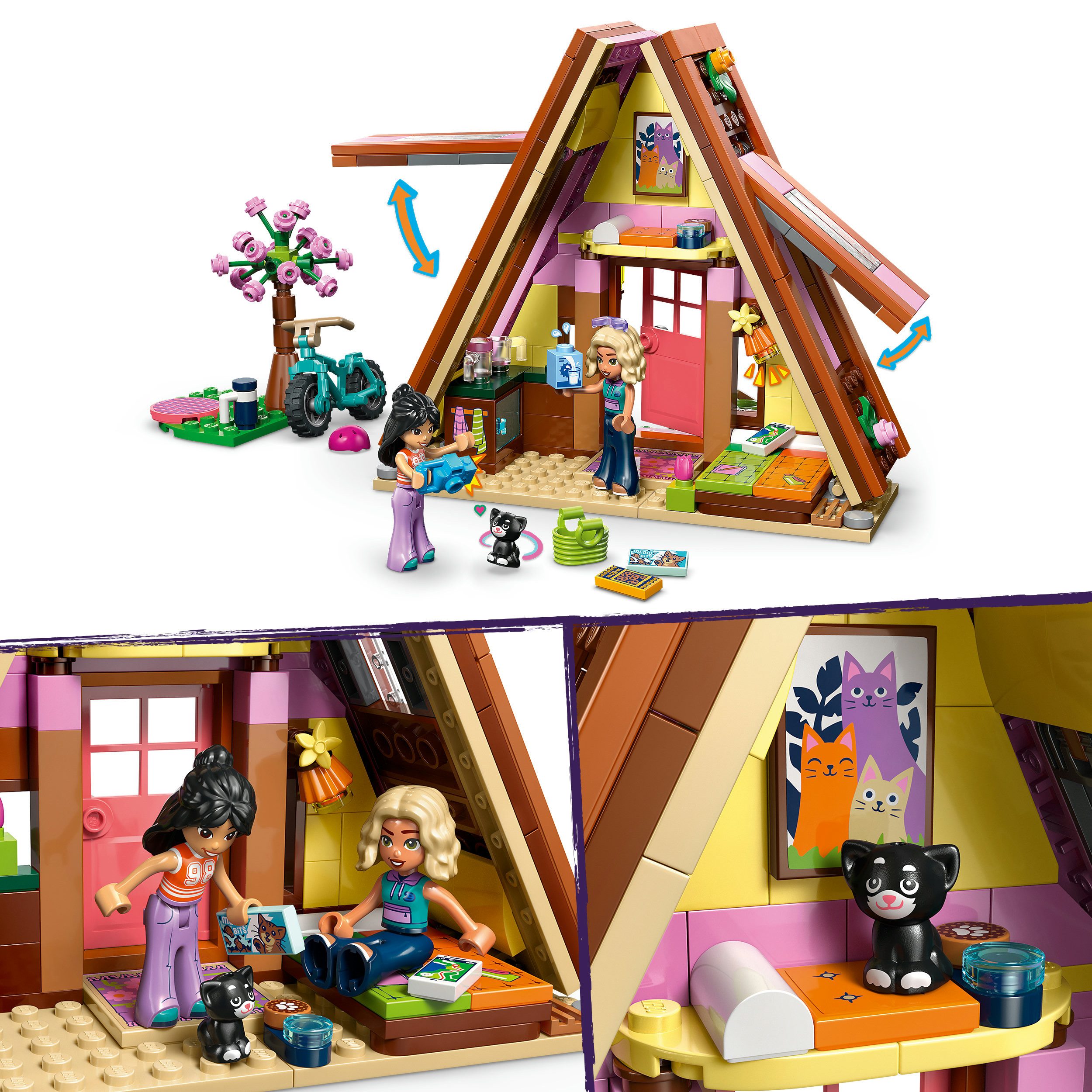LEGO® Glampinghütte in freier Natur (42682), LEGO Friends Konstruktionsspielsteine, (295 St), Made in Europe – Bild 4 von 5