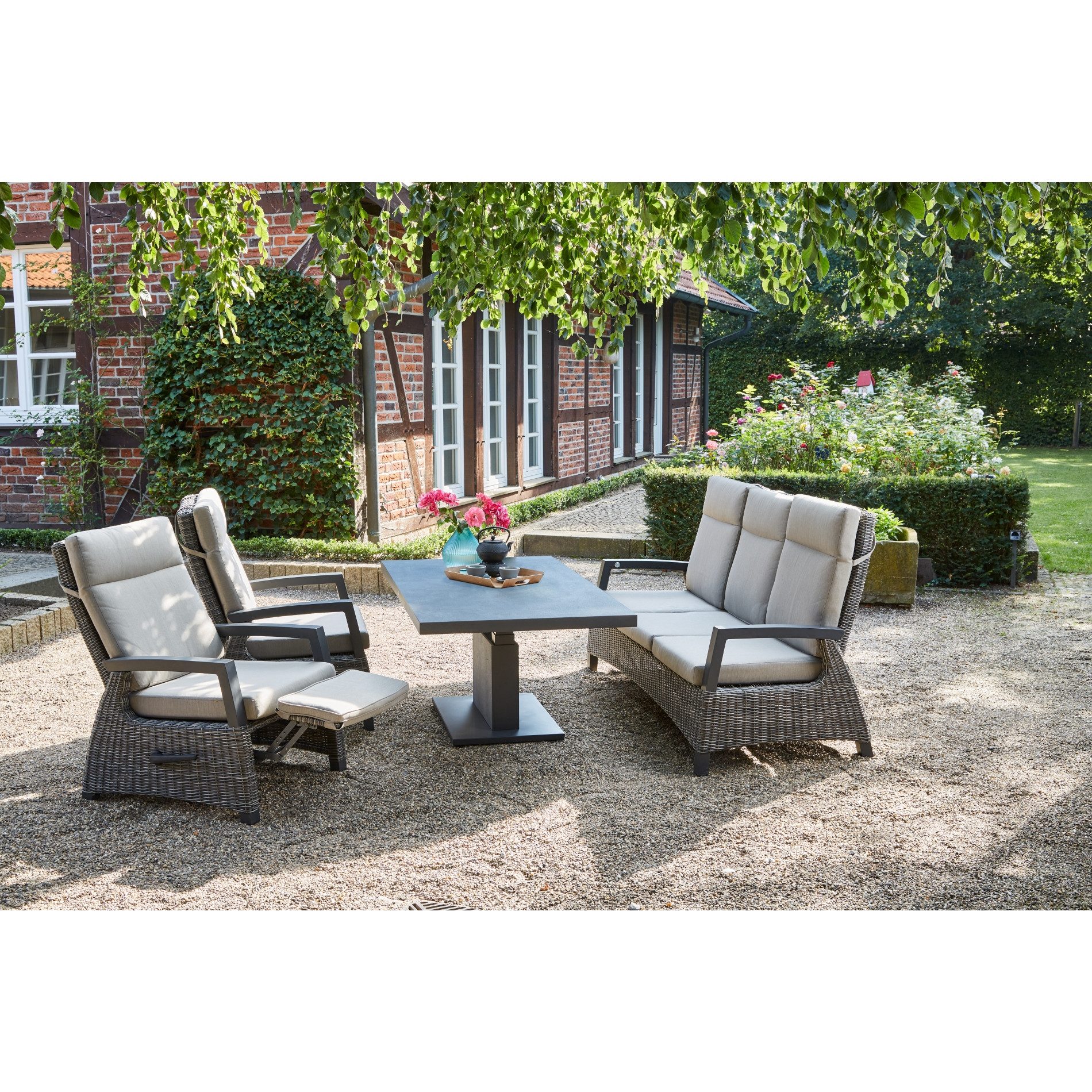 Siena Garden GartenloungeSet Corido/Bellani, (für 5 Personen, 4tlg