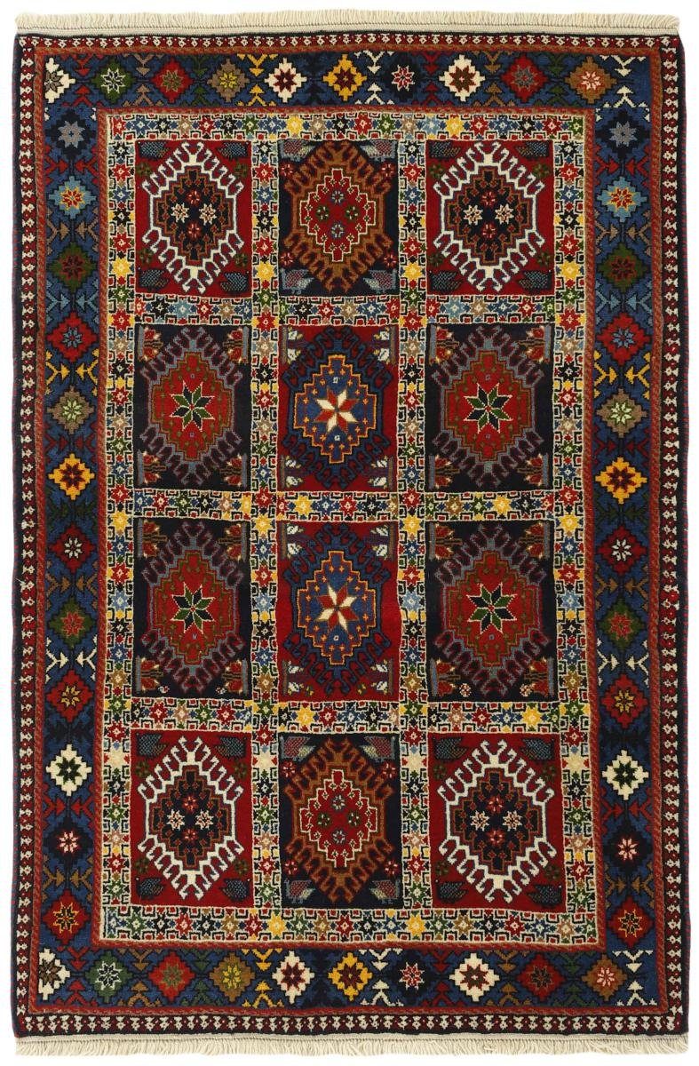 Orientteppich Yalameh 100x151 Handgeknüpfter Orientteppich / Perserteppich, Nain Trading, rechteckig, Höhe: 12 mm