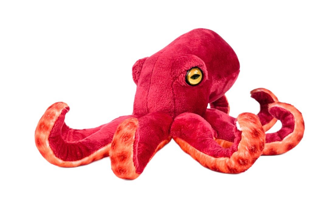 Teddys Rothenburg Kuscheltier Oktopus 26 cm rot/orange Plüschoktopus