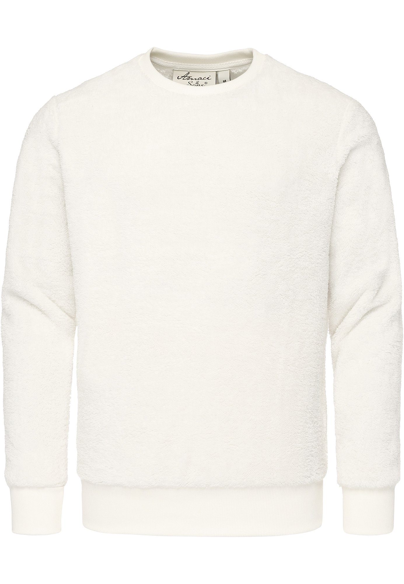 Amaci&Sons Herren Teddy Sweatjacke - Plüsch Hoodie Mit Reißverschluss