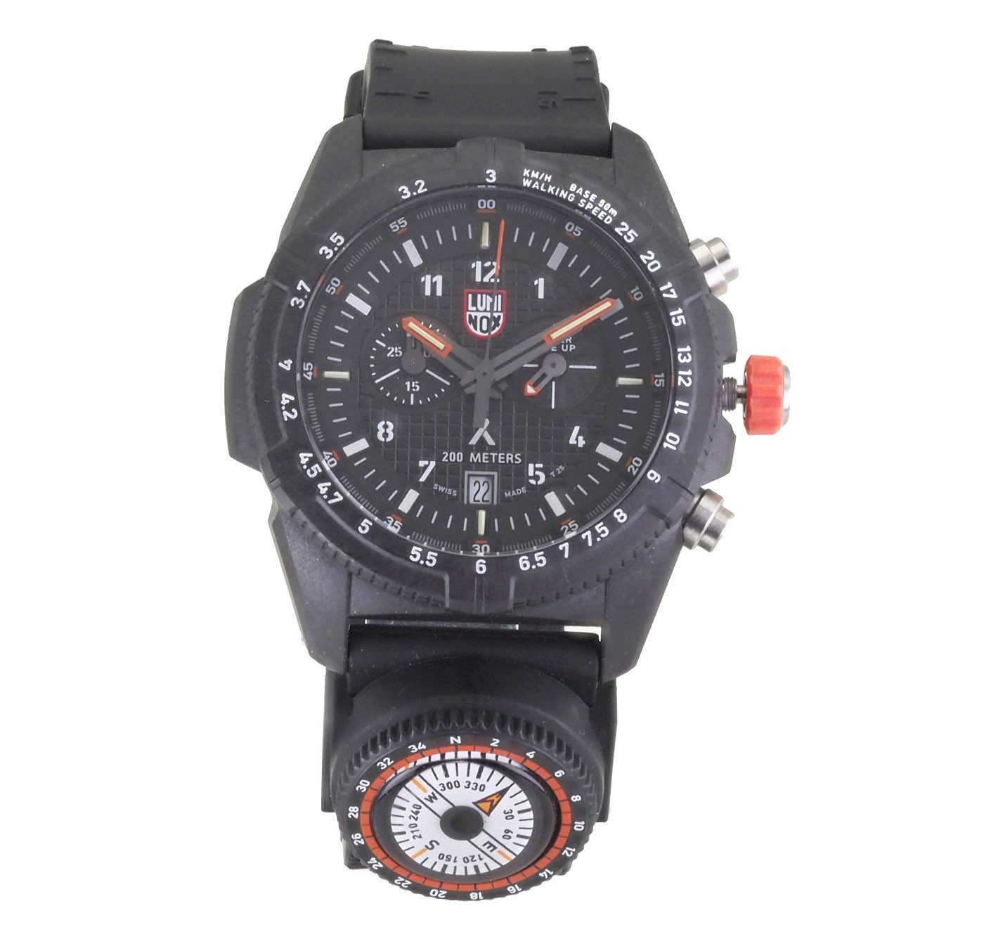 Luminox Schweizer Uhr Herrenuhr XB.3781.KM Bear Grylls Survival Chronograph m. Kompass, Luminox Light Technology: Dauerhaftes Leuchten für bis zu 25 Jahre