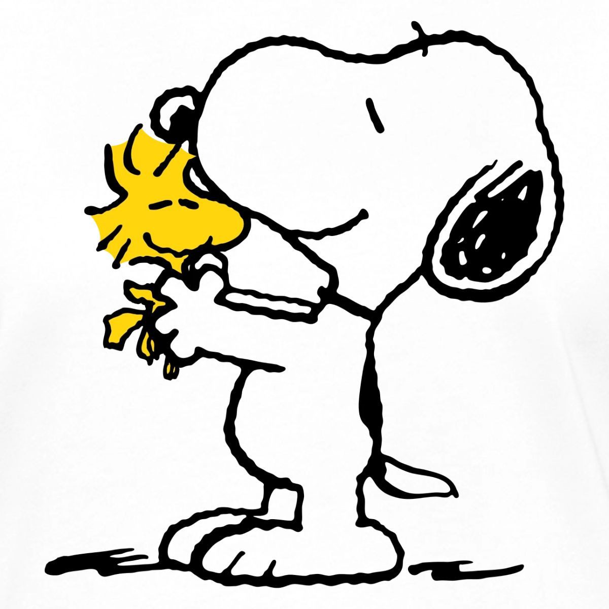Spreadshirt T-Shirt Peanuts Snoopy Und Woodstock Frauen Kontrast T-Shirt (1-tlg)