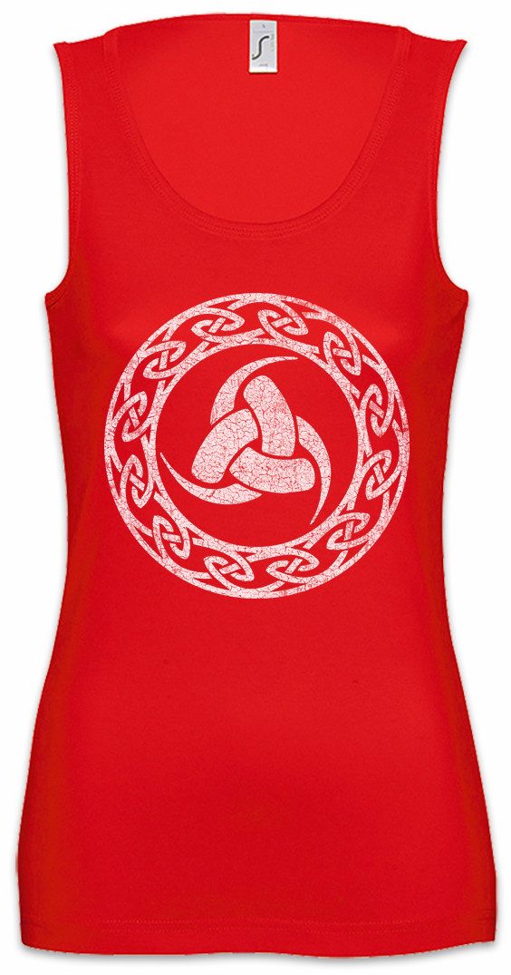 Tanktop Odhins Horns II Ärmelloses Damen T-Shirt Skål Skal Trinkhorn Wikinger