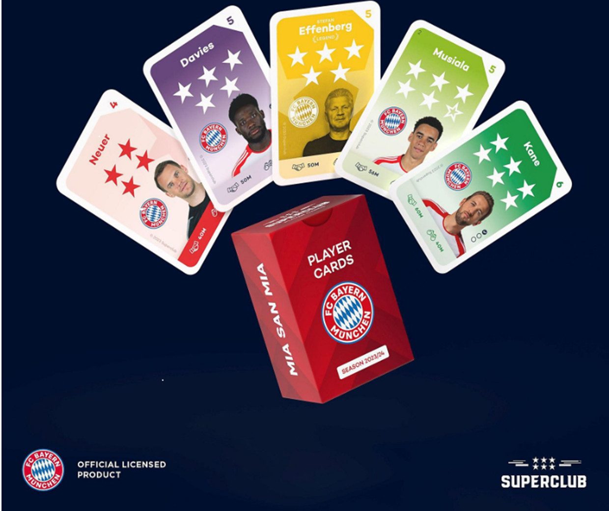 TSE Spiel Superclub FCB Spielerkarten 23 24 Kartenspiel Expansion