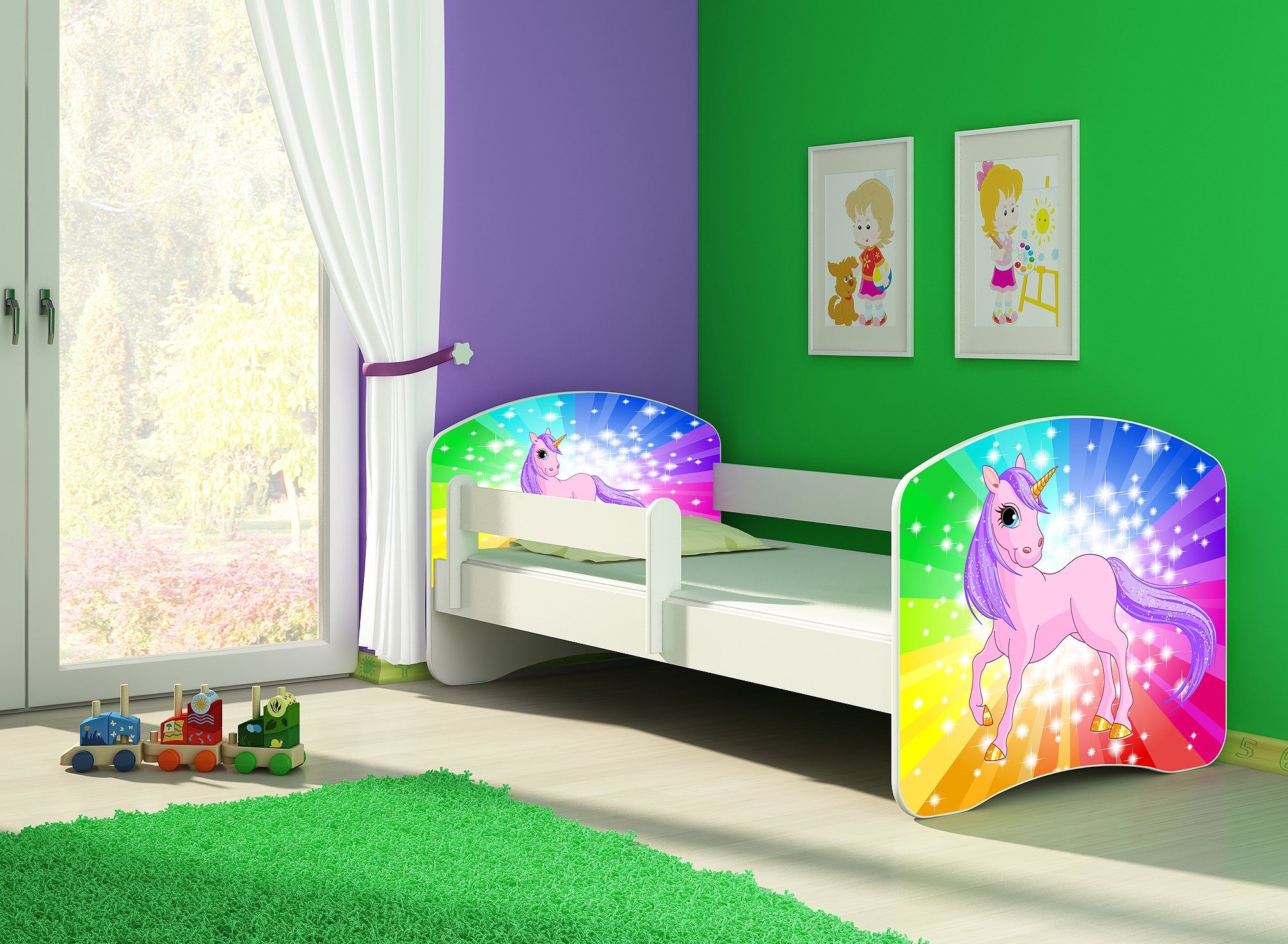 Clamaro Kinderbett (Kinderbett, Babybett 70x140, 80x160, günstig online kaufen