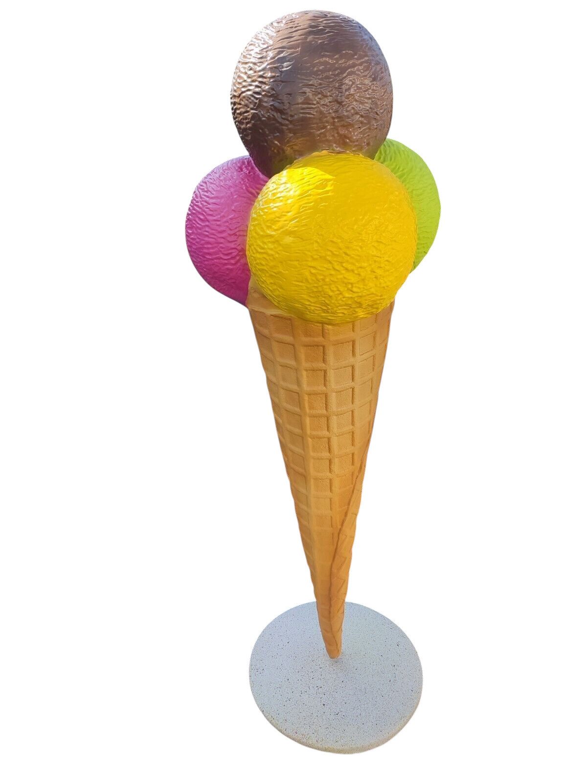 DEKO VERTRIEB BAYERN Skulptur XXL Eistüte 4 Kugeln +Ständer 1,75m Deko Werbefigur