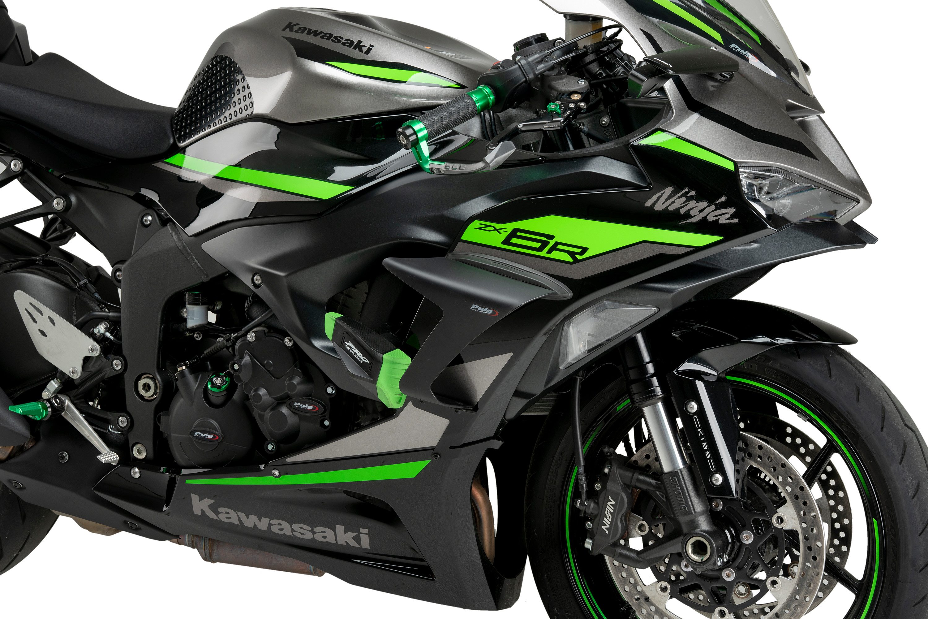 PUIG Motorradhelm-Visier Race Side Downforce Spoiler Set für KAWASAKI ZX-6R NINJA 24'-25' mttsc