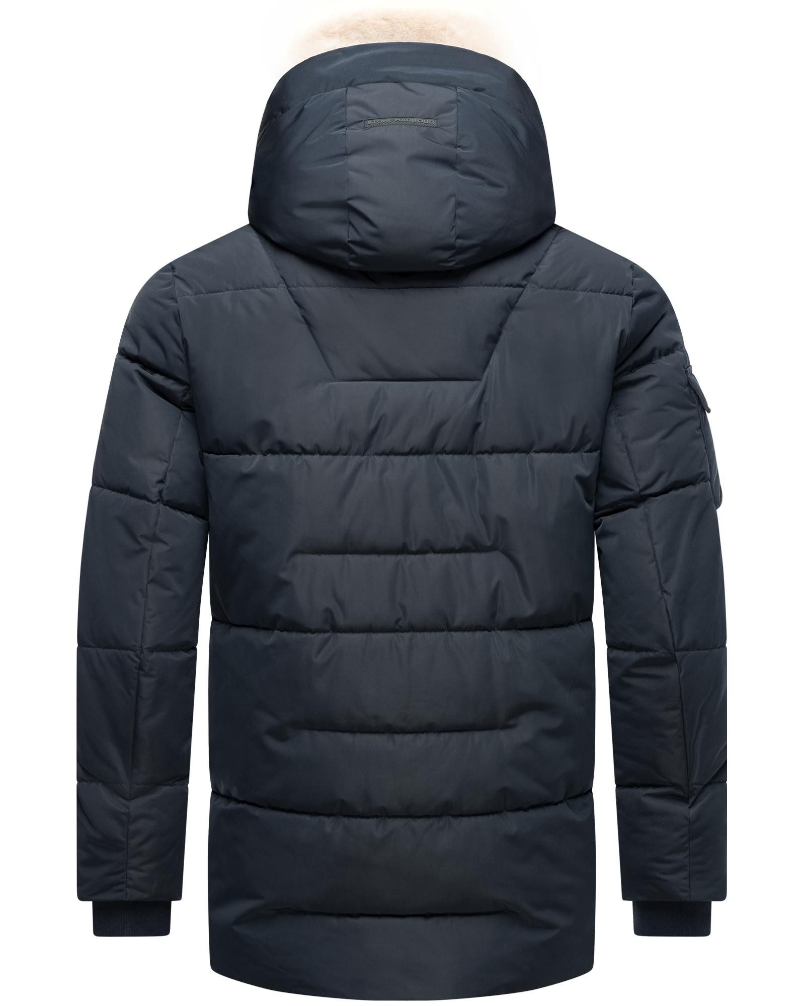 Stone Harbour Winterjacke Lauroo XX urbane Herren Steppjacke mit kuscheligem Teddyfleece