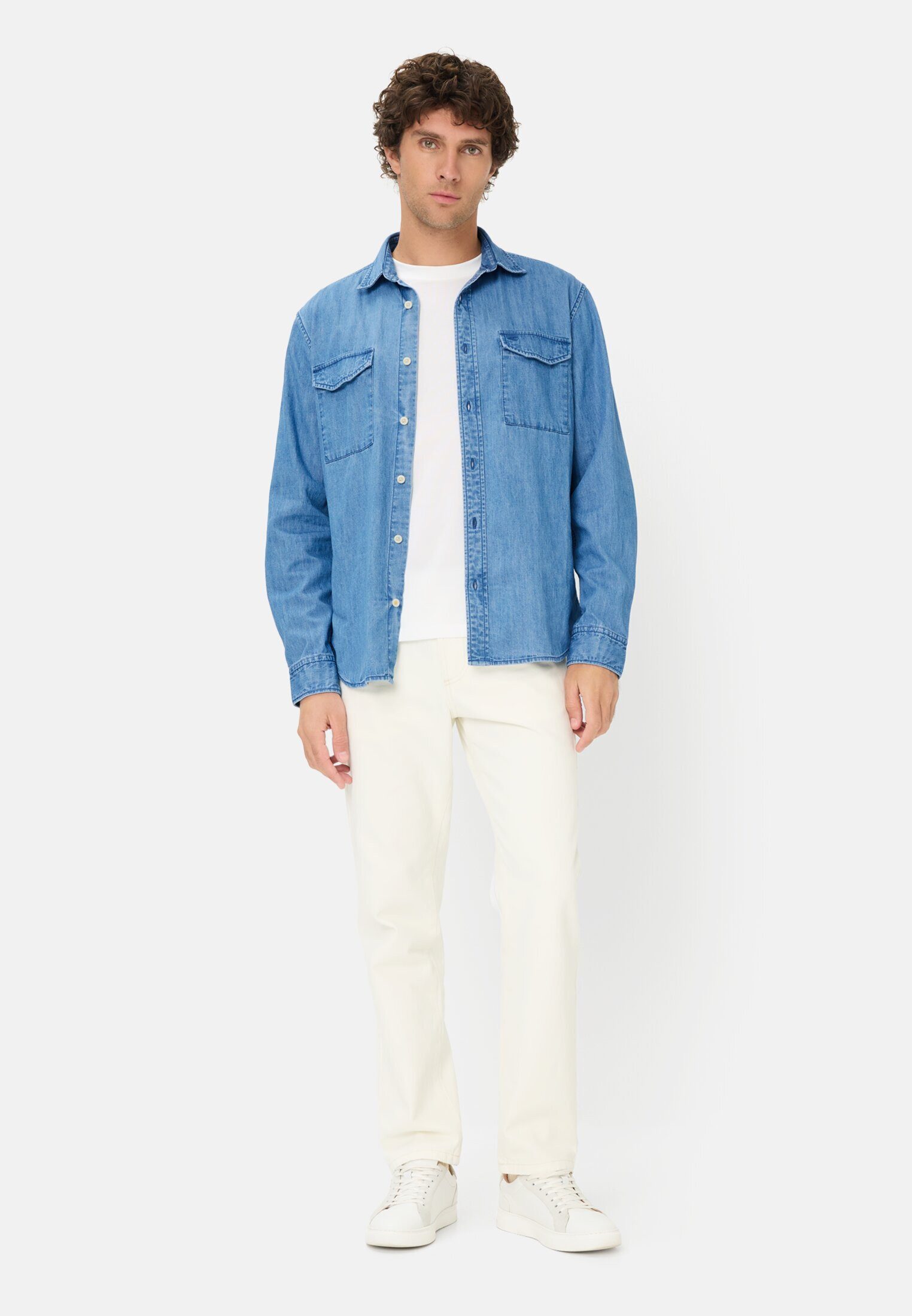 camel active Jeanshemd in Jeans Optik Langarm
