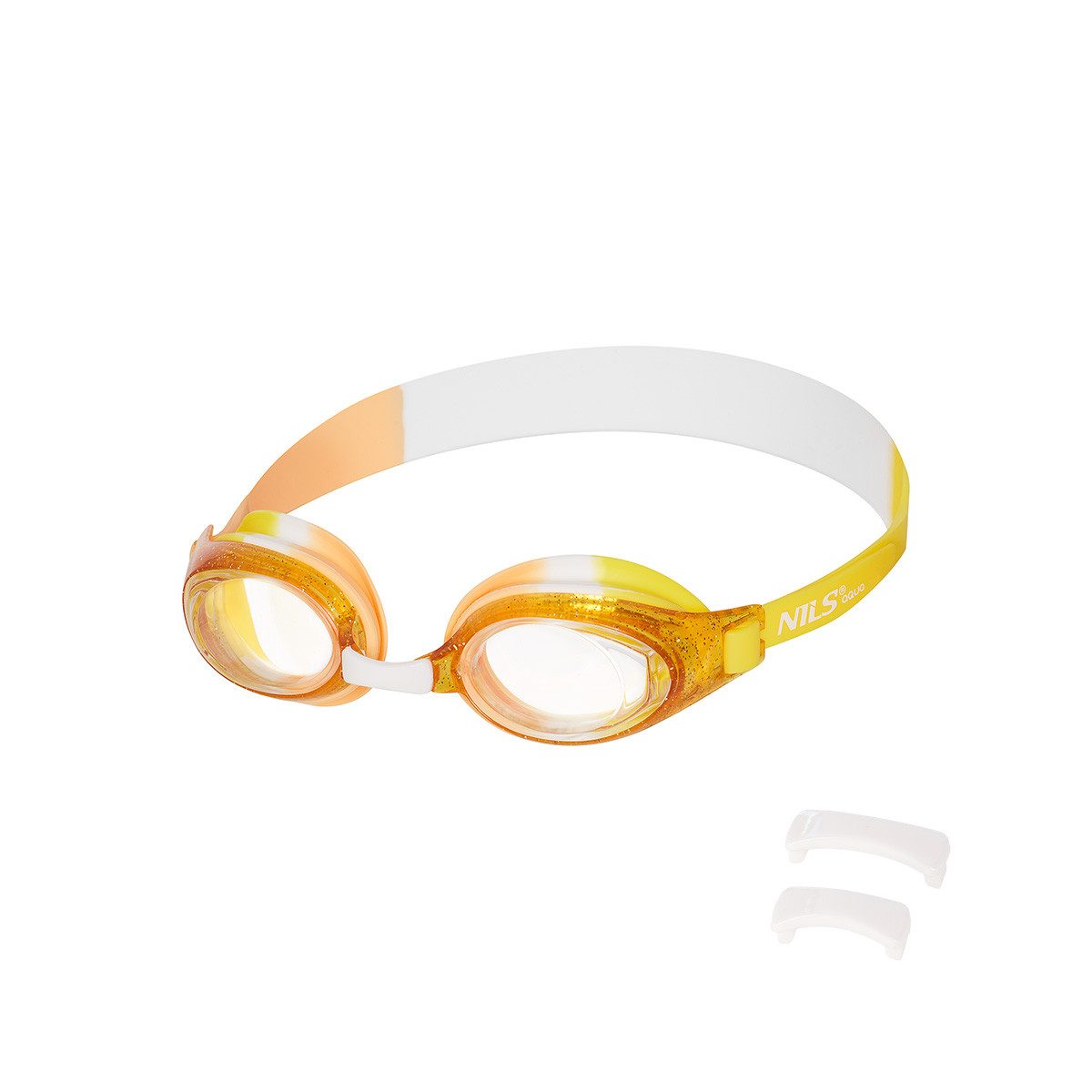 NILS AQUA Schwimmbrille Junior Taucherbrille für Kinder Kinderschwimmbrille Glitzer