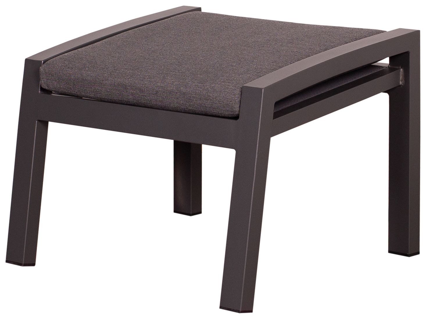 bene living Gartenlounge-Hocker Fußhocker Sevilla - uni anthrazit, Aluminium-Gestell, inkl. Sitzkissen, modernes Design