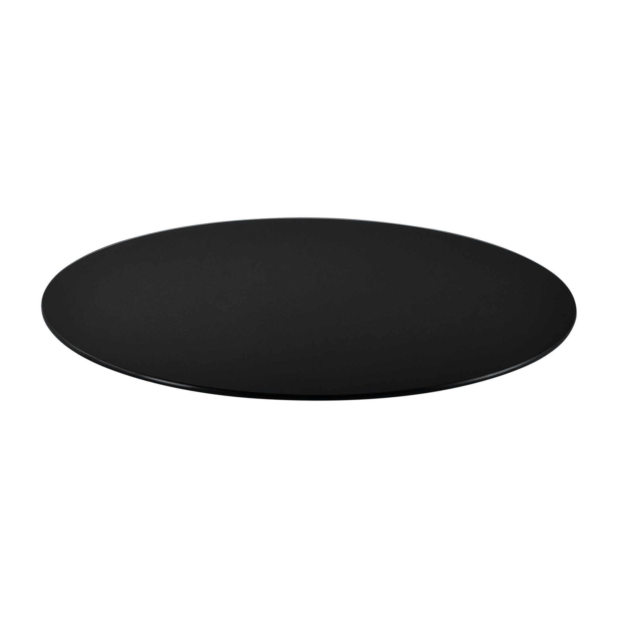 neu.haus Tischplatte, Schwarz »Glasgow« ESG 30 Glasplatte cm Sicherheitsglas schwarz 6mm Ø rund) (Form rund