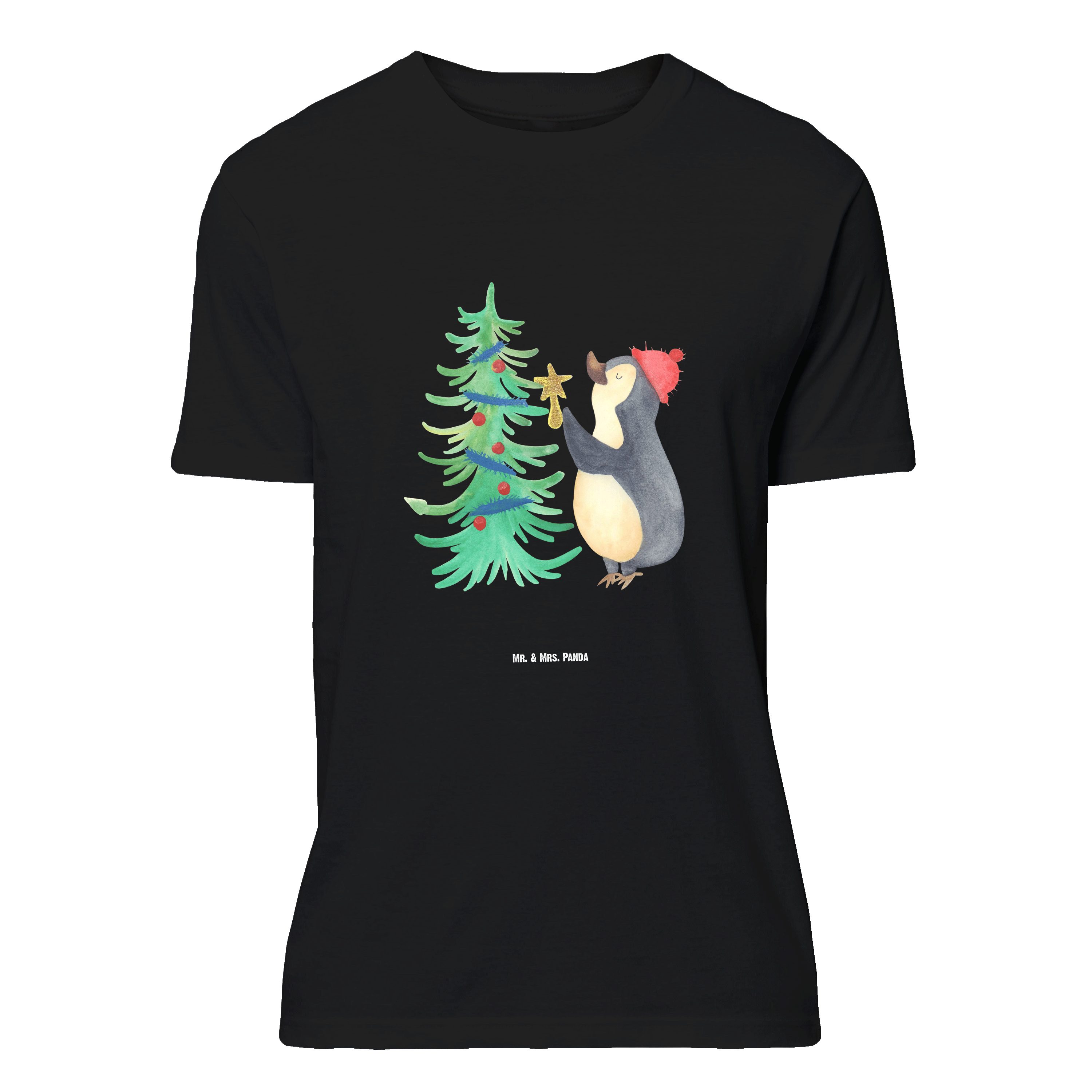 T-Shirt Pinguin Weihnachtsbaum, Größe XL T-Shirt, Schwarz, Weihnachten, Tshir