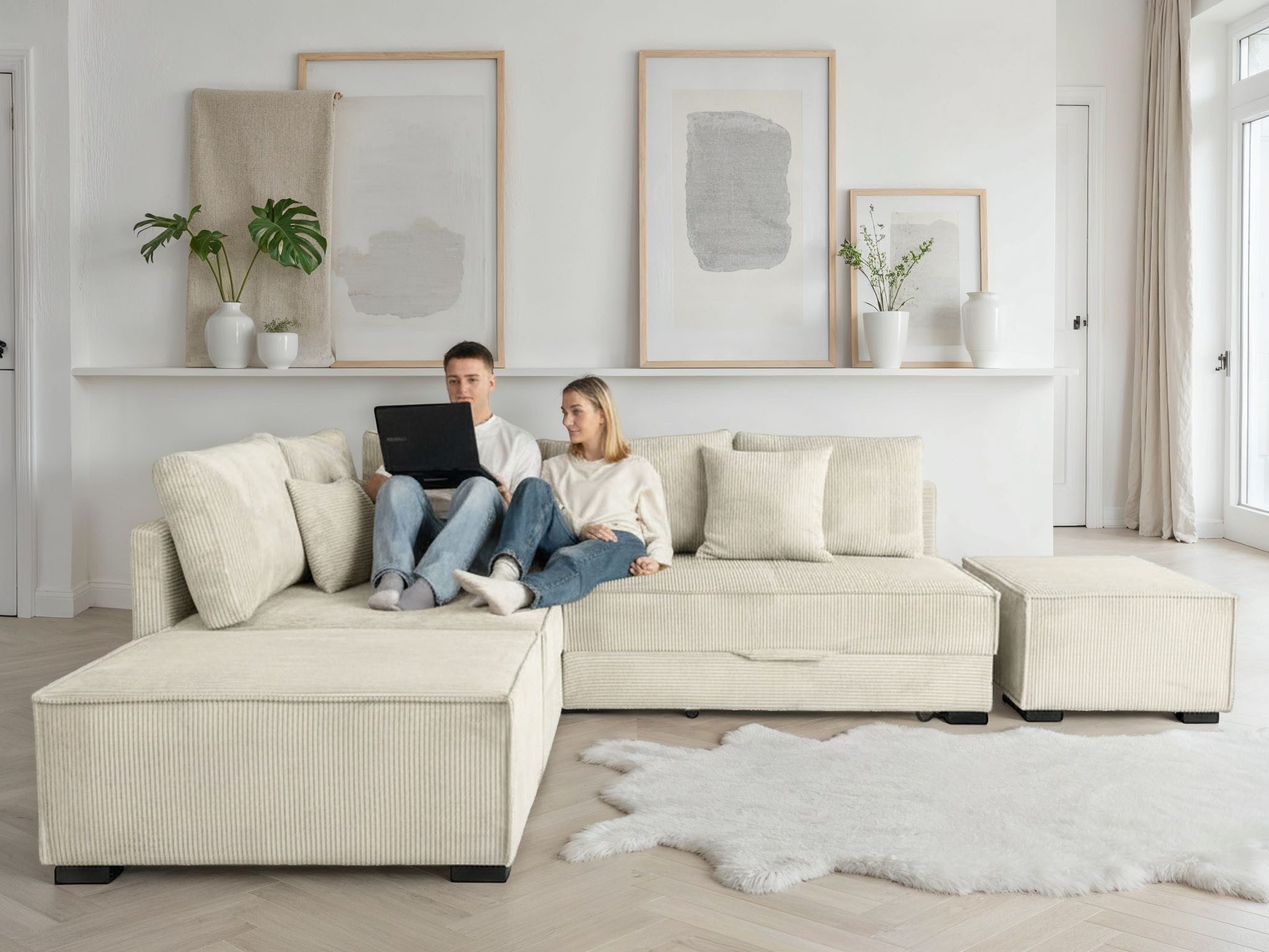 Ecksofa Night & Day L-Form, B: 316 cm mit Dauer-Schlaffunktion 180x200 cm