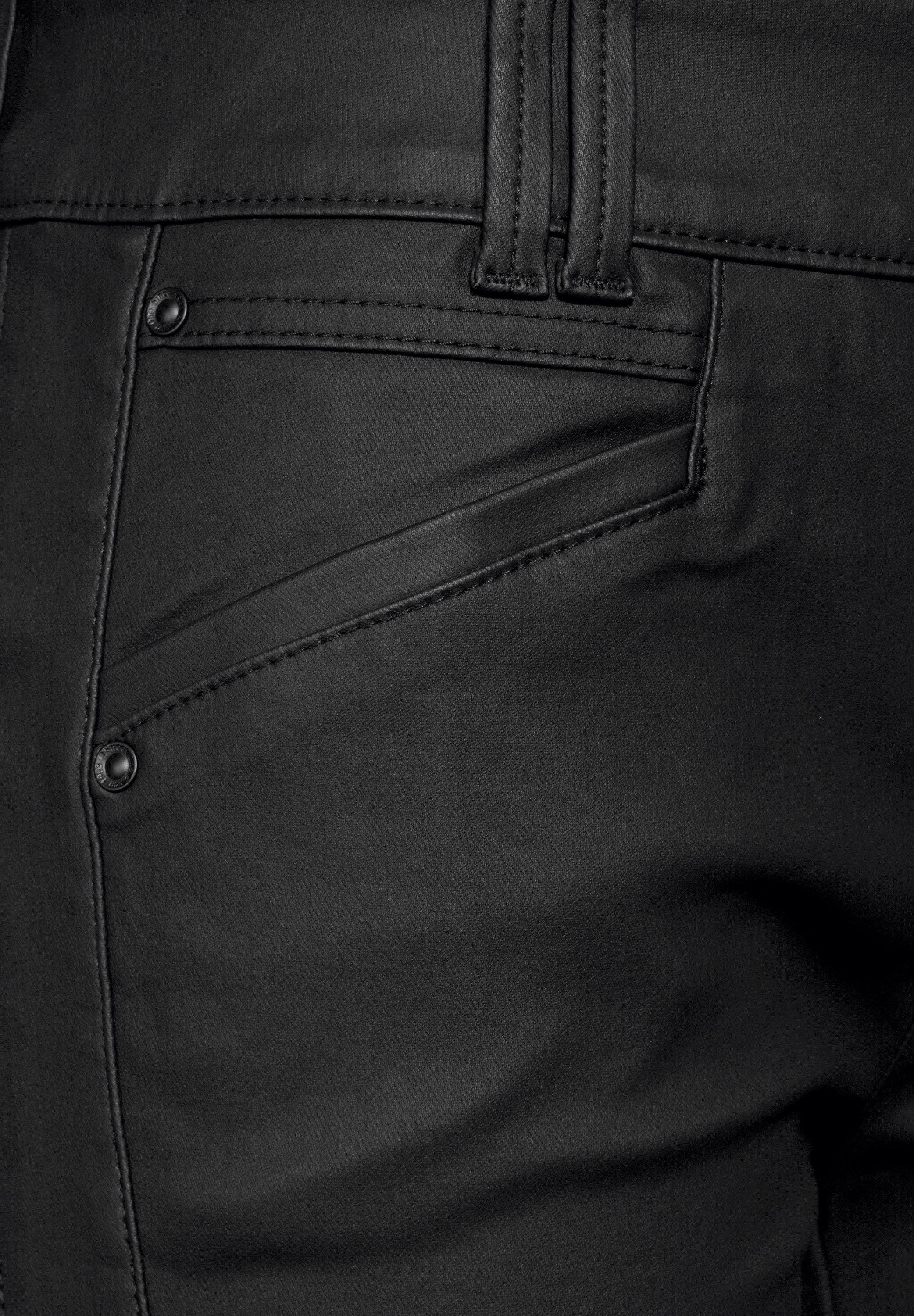 STREET ONE Lederimitathose Middle Waist