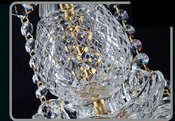 JVmoebel Kronleuchter Lampe Luster Hänge Lampen Leuchte Decken Leuchten Bohemia Kristall, Transparent-Amber