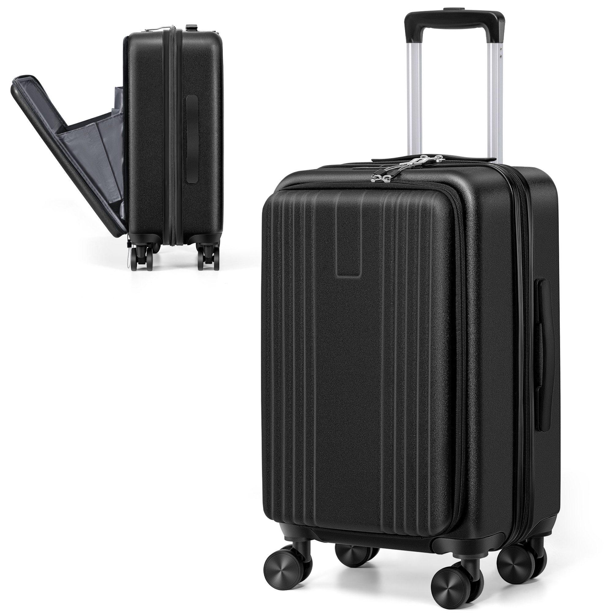 ChaCool Business-Koffer Trolleys mit Laptopfach, Leichter Rollkoffer aus ABS-Hartschale, 38×26×57.5 cm, 40L, Robustes und Leichtes Reisegepäck